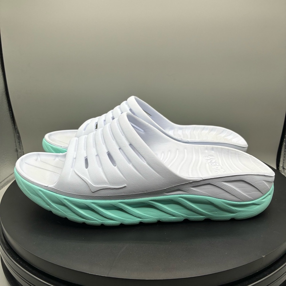 Hoka One One Recovery Slide 2 Women’s 9 Ebony Dresden Blue Slip On - Picture 3 of 8